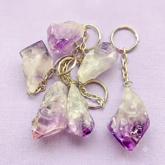 Amethyst keychain