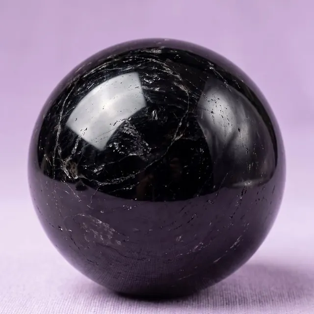 Black tourmaline sphere