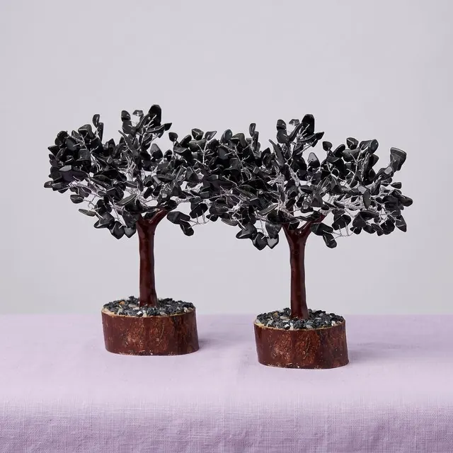 Black tourmaline crystal trees