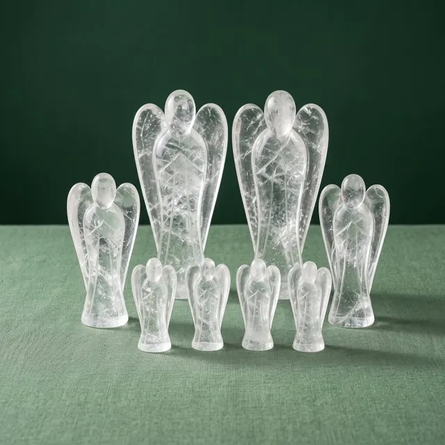 Clear quartz angels