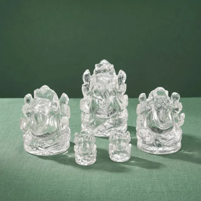 Clear quartz ganesha