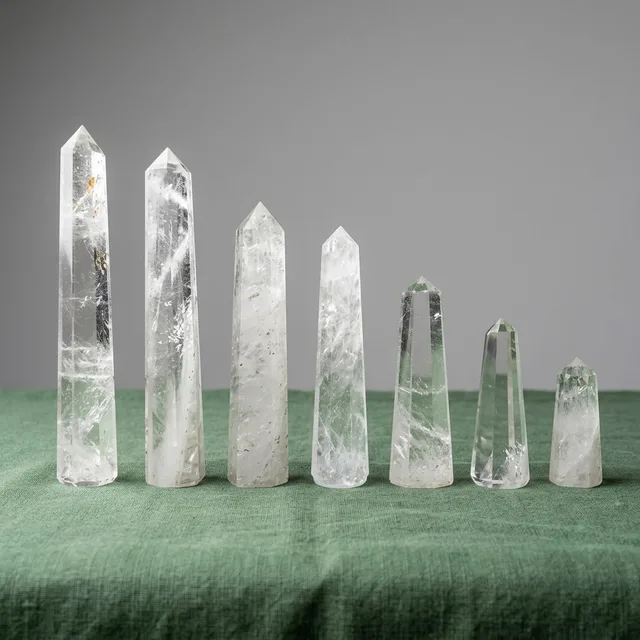 Clear quartz towers
