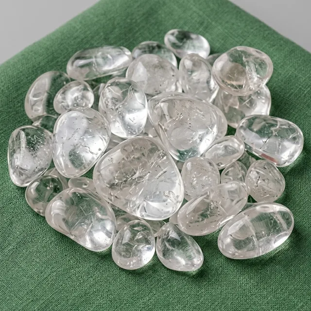 Clear quartz tumbles
