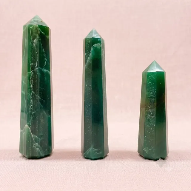 Green aventurine tower