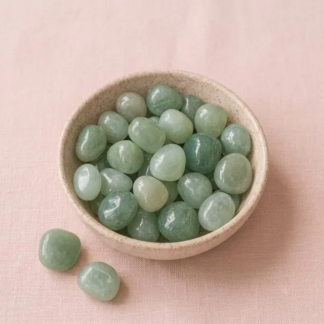 Green aventurine tumbles