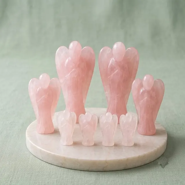 Rose quartz angels