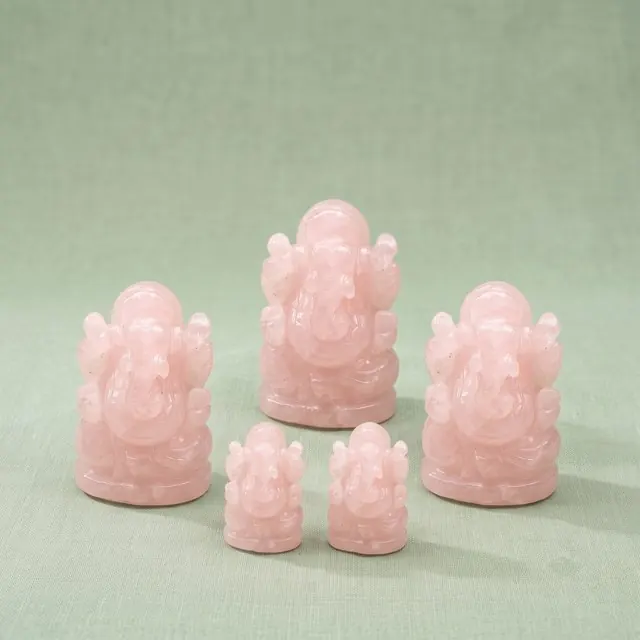 Rose quartz ganesha