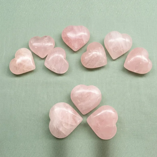 Rose quartz hearts