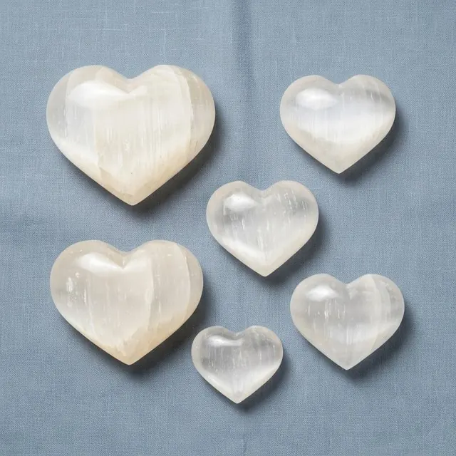 Selenite hearts