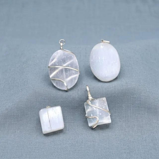 Selenite pendants