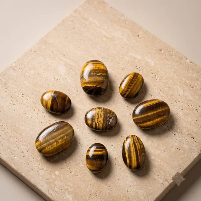 Tiger eye palm stone