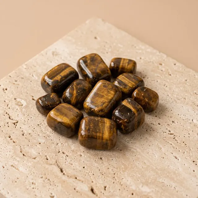 Tiger eye tumbles